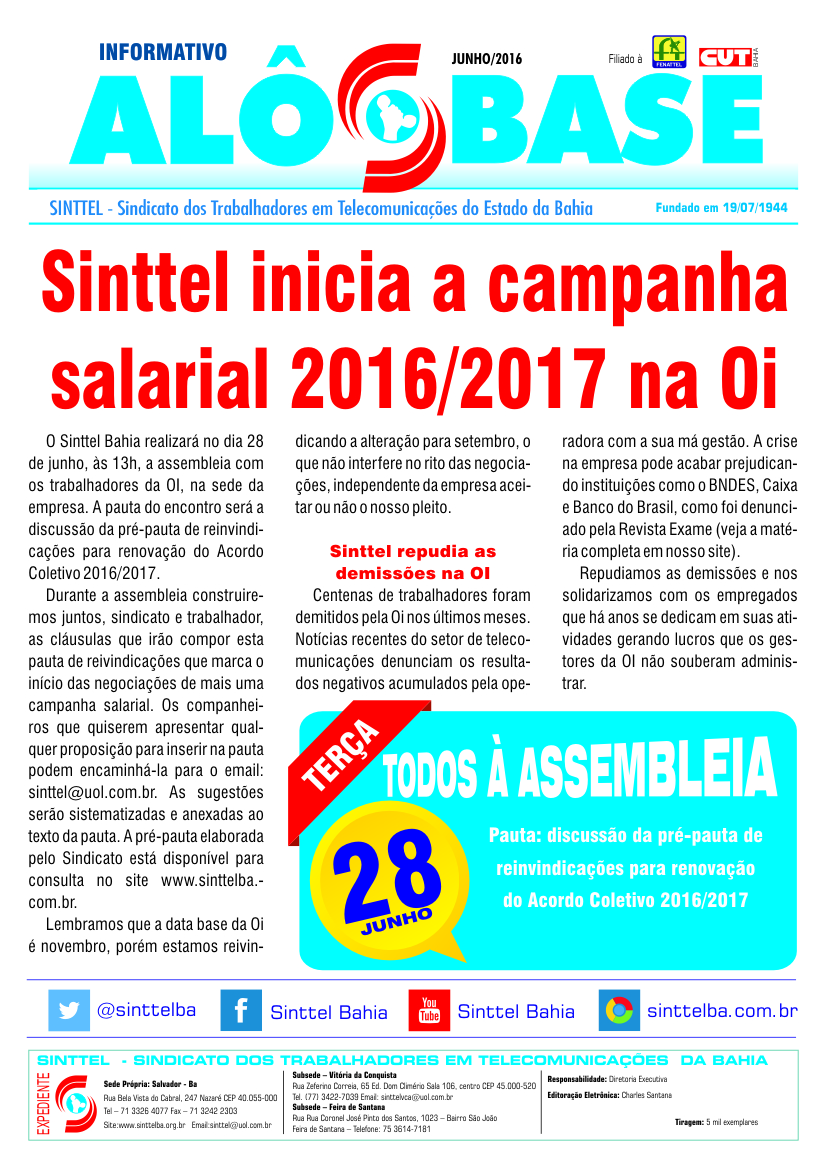 Campanha Salarial da OI